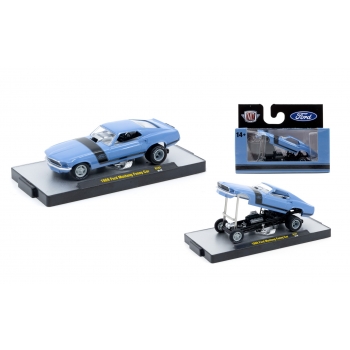 M2 Machines 1:64 Ford Mustang Funny Car 1969 blue